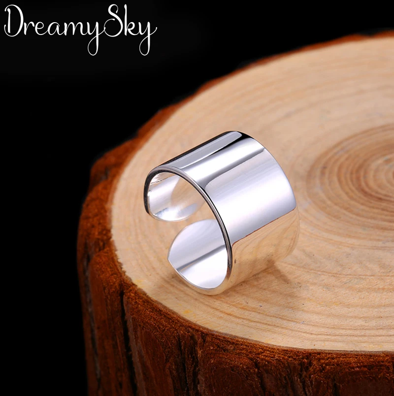 Простой серебристый цвет большие гладкие бриллиантовые обручальные кольца для