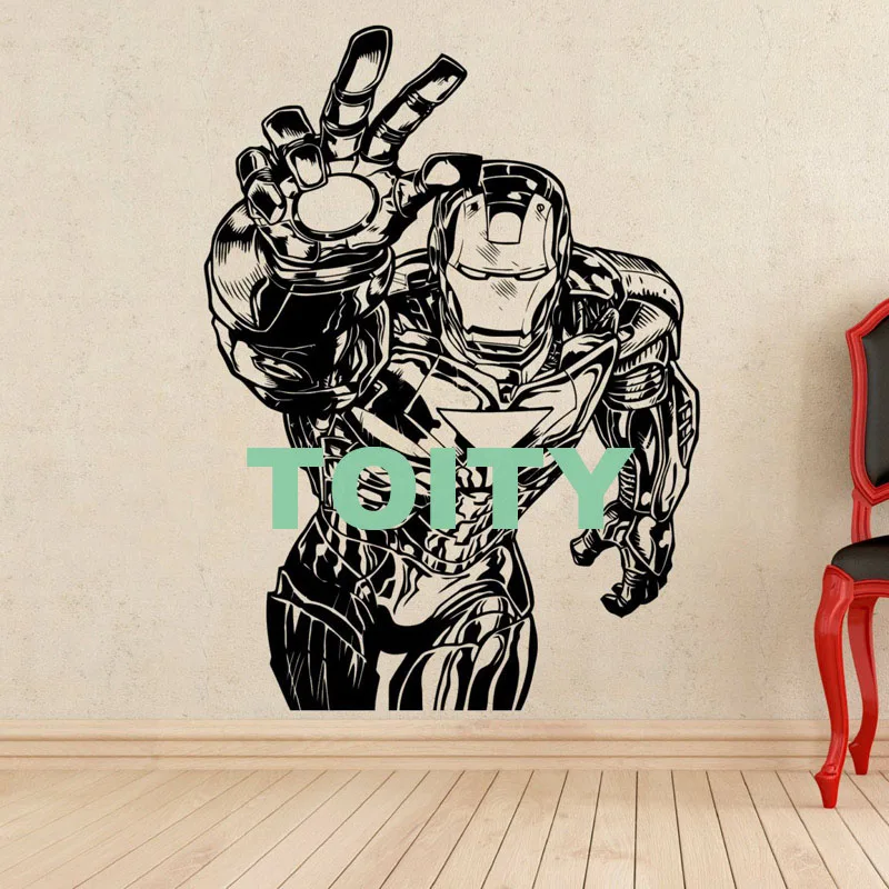 29 Конструкции Железный человек Стикеры DC Marvel Comics о фильме стены арт Superhero виниловая наклейка домашний интерьер, декор подросток номер росписи