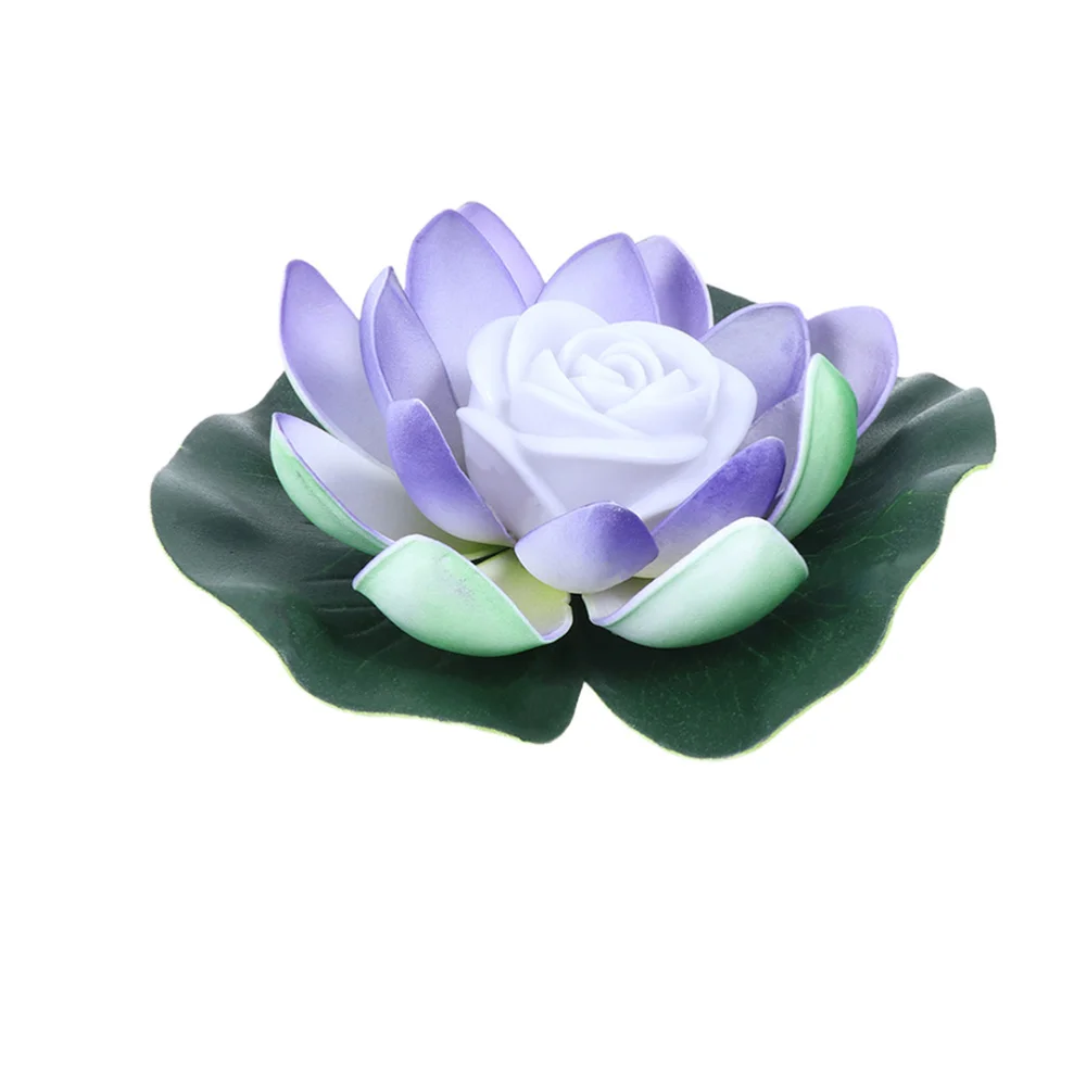 

3Pcs Water Floating Lotus Light Romantic Wishing Light Water Lantern Flower Shaped Pool Light Light With Batteries (Yello