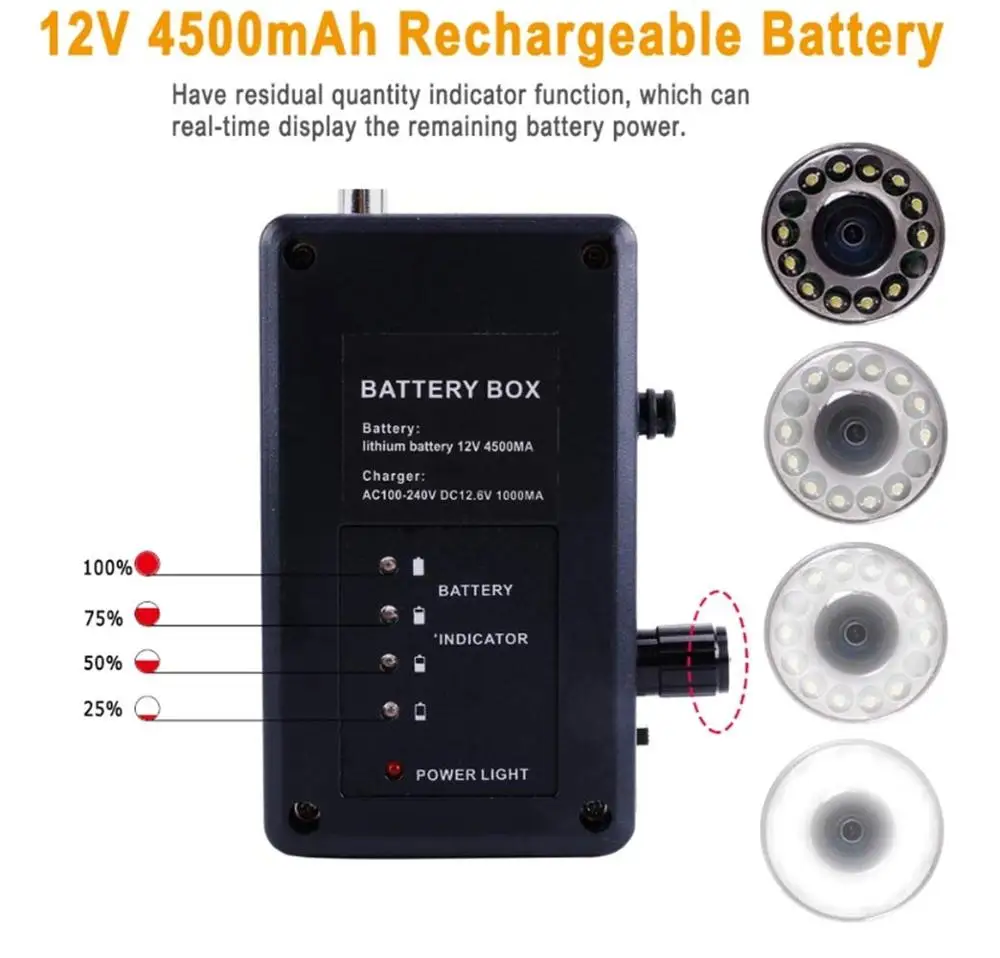 HD 7 дюймов Экран промышленный эндоскоп трубы инспекции на расстоянии до 20 м