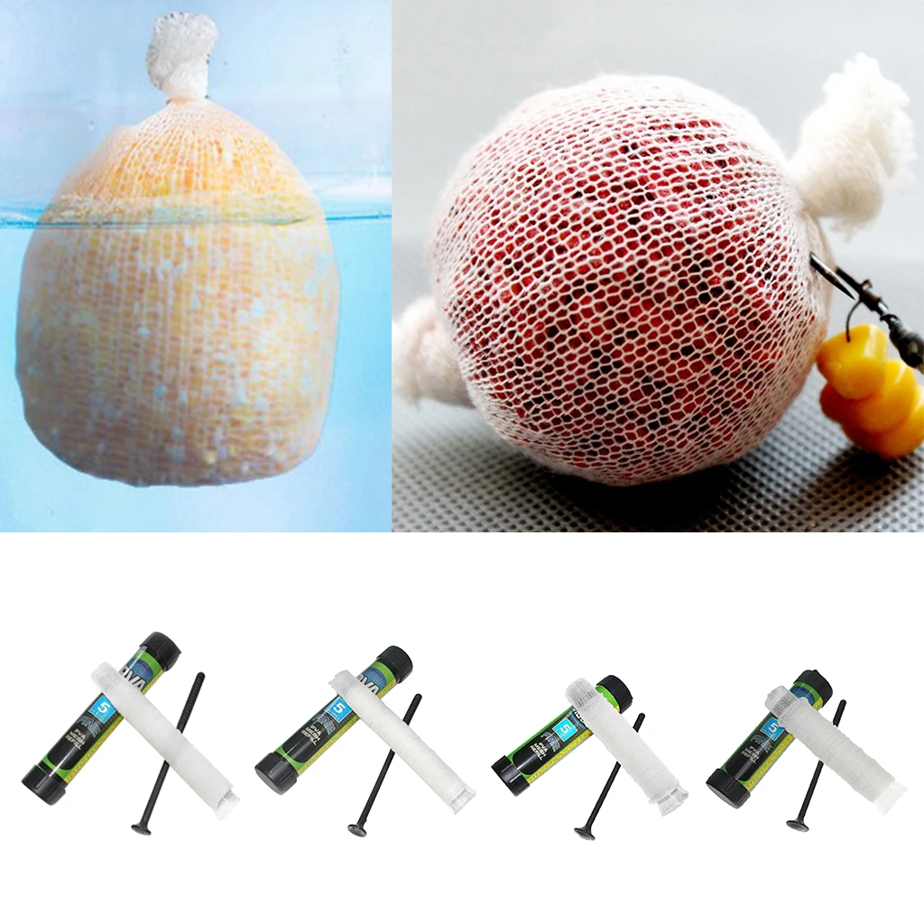 ПВА рыболовная сетка растворяется многоразовый мешок для твердой приманки