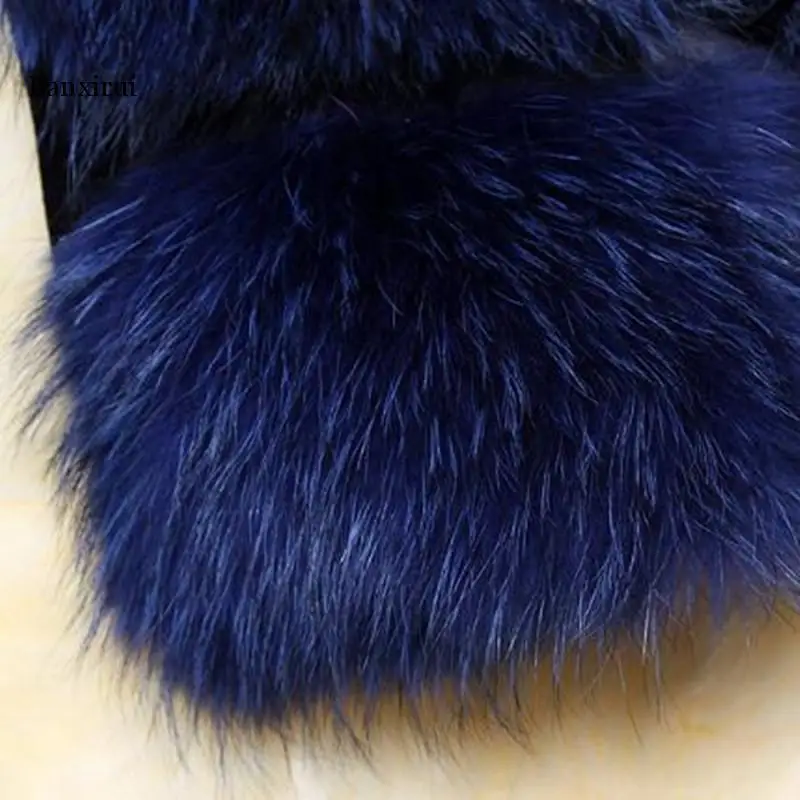 Женская короткая куртка из ПУ кожи с имитацией лисьего меха | одежда