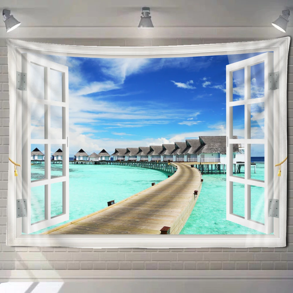 Красивый натуральный лес гобелен на стену Богемный Хиппи Волшебная Мандала для