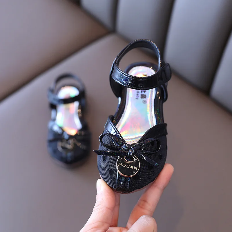 

Pu Leather Infant Shoes for Girl New Summer Baby Girls Shoes Cute Bow Girl Toddler Princess Sandals Closed toe Soft Sandals