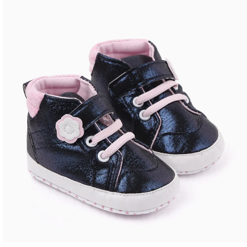 

Infant Newborn Baby Girls Flower Spring Lace-Up First Walkers Sneakers Shoes Toddler Classic Casual Shoes