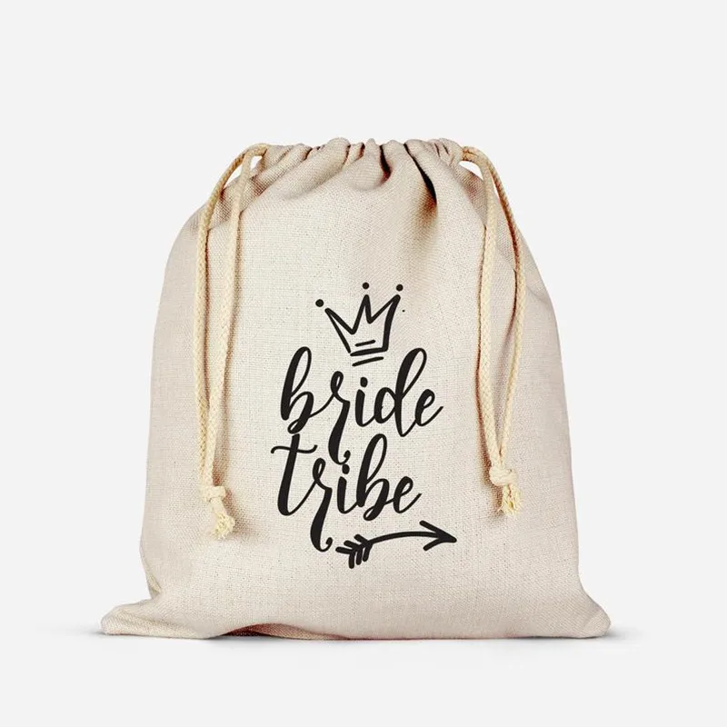 

personalized Bride Tribe arrow Survival Kit bags bridesmaid Hangovers bag wedding cotton gift bag Bachelorette welcome Favor bag