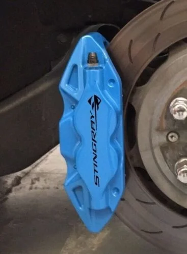 

For Corvette Stingray Brake Caliper High Temp Vinyl Decal Sticker (Choose Color) 8X Car Styling