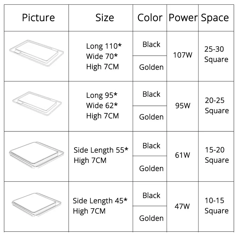 

Home Dimmable Chandeliers Lights Living Bedroom Dining Kitchen Study Room black gold color Surface Mounted lamp fixtures