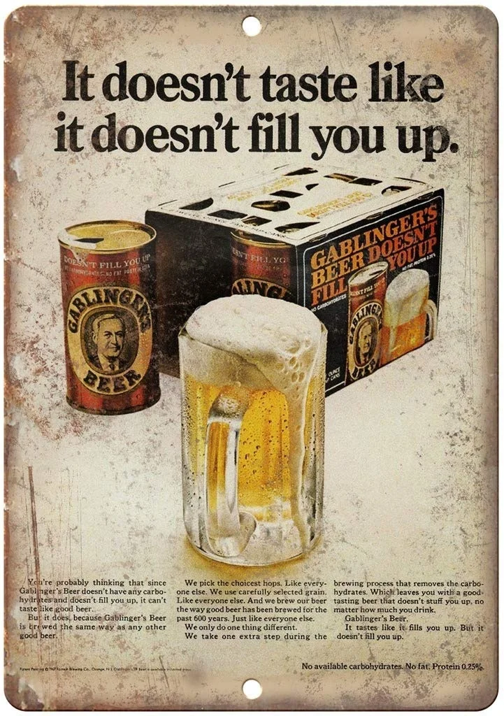 

Gablinger's Beer Retro tin sign nostalgic ornament metal poster garage art deco bar cafe shop