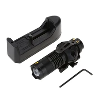 outdoor telescopic portable led flashlight for helmet charger kit set accessory q5 zoom flashlight helmet flashlight clip set