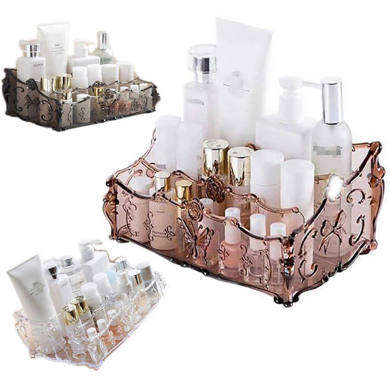 Cosmetic Storage Box Table Jewelry Desktop Makeup Case Organizer Skin Care Lipstick Display Holder Bathroom | Дом и сад