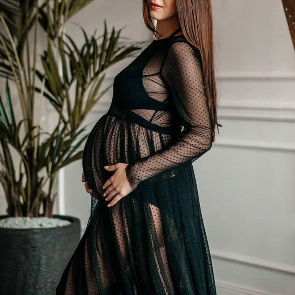 Женское платье для беременных длинное в пол фотосессии robe femme D25 | Мать и ребенок