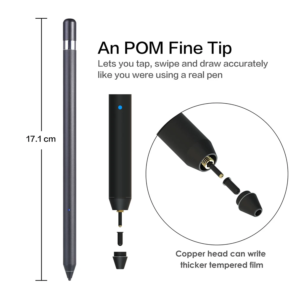 Для iPad Pencil Apple Pen Stylus для 9 7 2018 Pro 11 12 Air 3 10 5 2019 2 Mini Touch 1|Стилусы планшетов| |