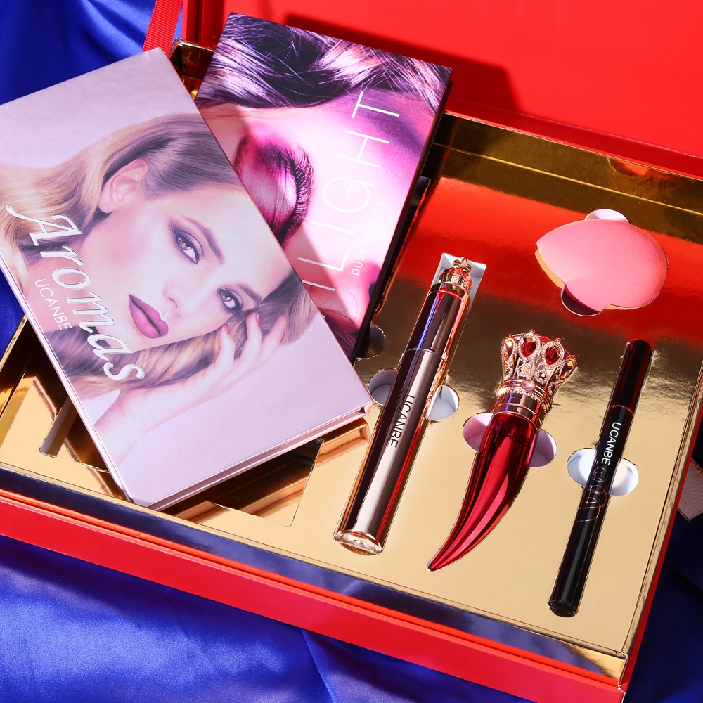 Палитра теней для век 6 шт./кор. UCANBE Fiesta Set 2 палитра 1 помада Тушь ресниц Подводка