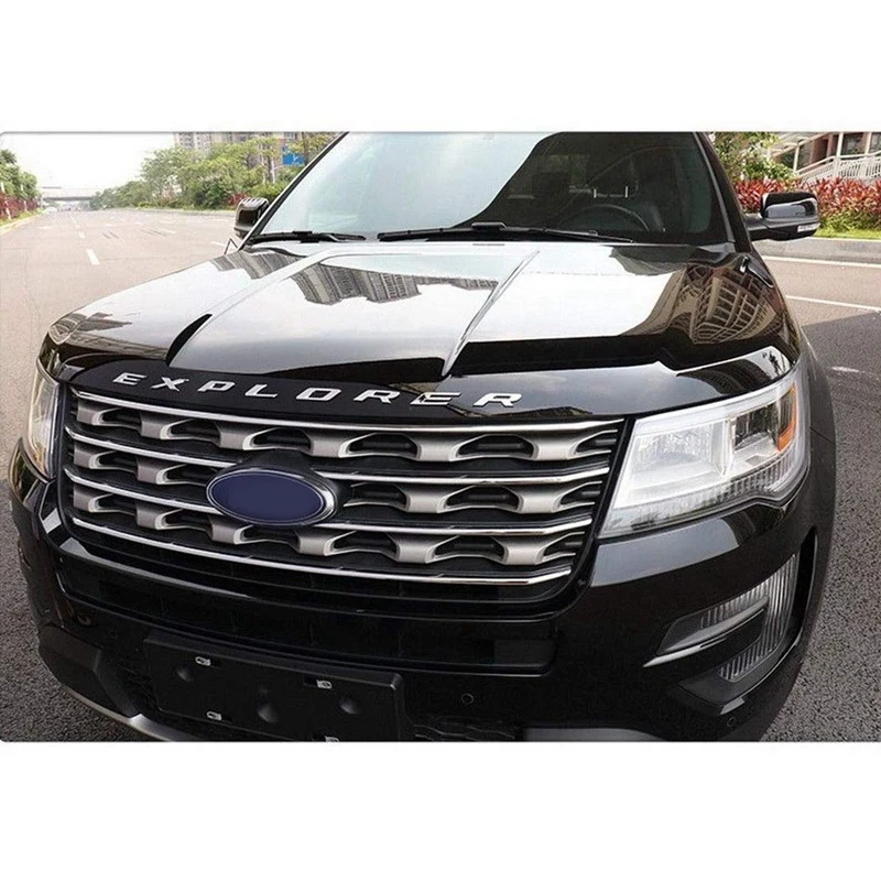 Explorer Car Emblem Front Hood 3D Letters Sticker Fit for Ford 2011-2019 (Gloss Silver) | Автомобили и мотоциклы