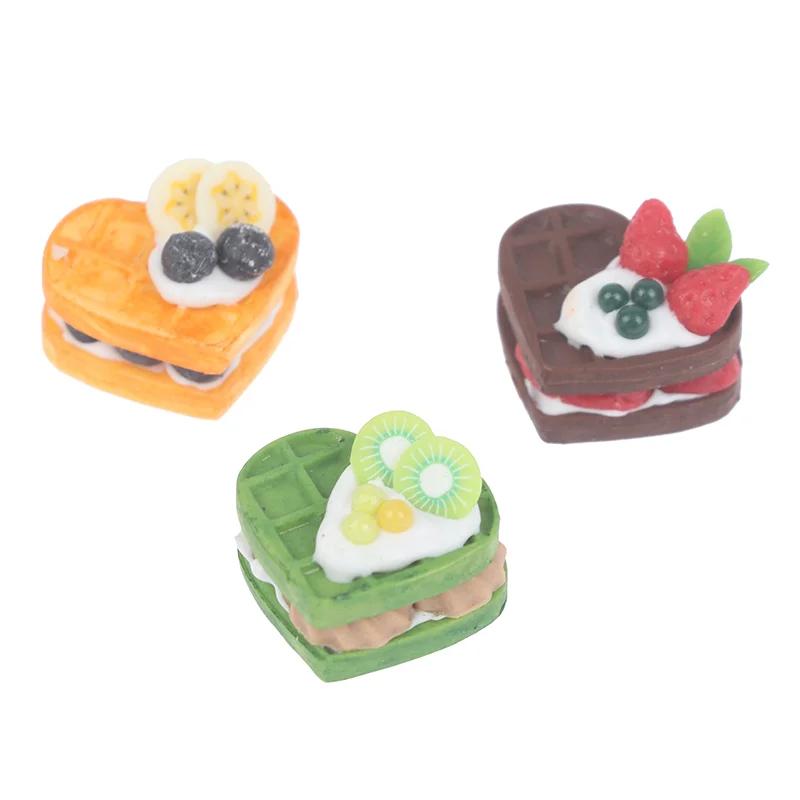 

1/12 миниатюрный кукольный домик с шоколадом маття сыром десертом в форме сердца вафельным кукольным домиком аксессуары для кукол