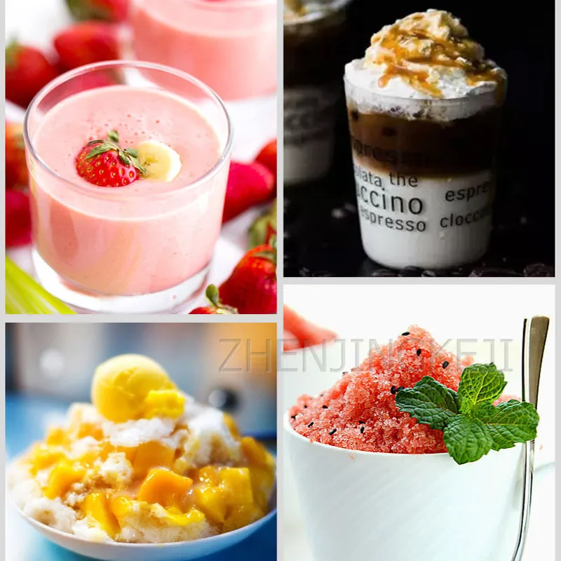 

220V/110V Electric Shaved Ice Machine Commercial High Power Stainless Steel High Horsepower Double Knife Milk Tea Ice Blender