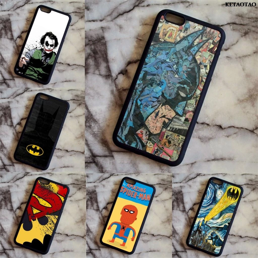 KETAOTAO Dc Comics Marvel Hero Капитан Америка Супермен Железный человек Бэтмен паук для iPhone 8