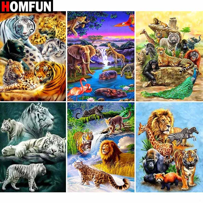 HOMFUN Full Square/Round Drill 5D DIY Diamond Painting 