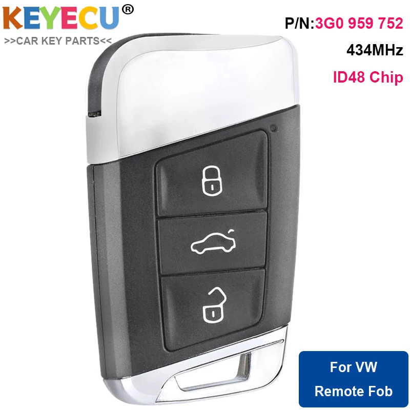 KEYECU умный дистанционный Автомобильный ключ для Volkswagen Magotan Superb A7 Passat B8 2015 2016 2017 2018 19