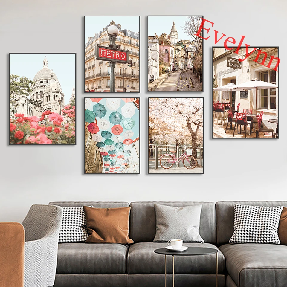 

France Poster Europe Print Gallery Wall Art Canva Pink Wall French Country Decor For Bedroom Wall Art Paris Travel Photography