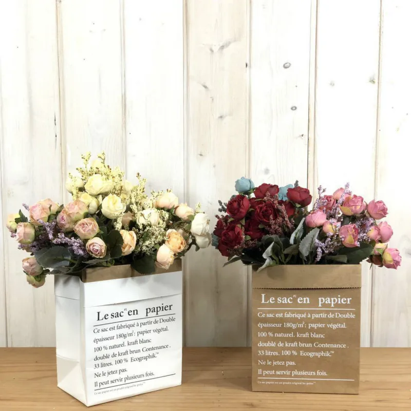 Утолщенный пакет из крафт бумаги декоративная сумка для хранения домашнего