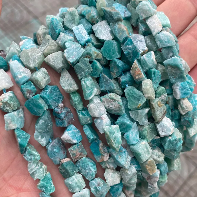 8-10mm Natural Raw Rough Stone Irregular Freeform Natural Gemstone Beads Jade Crystal Quartz Beads For Jewelry Making Neckace