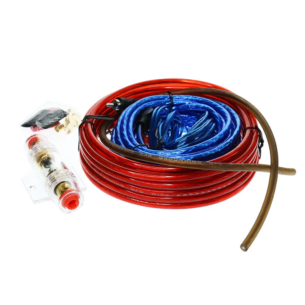 

Car Stereo Audio Subwoofer Wiring Cable Kit W/ 60A Fuse Holder Conversion Kit Pack of 5