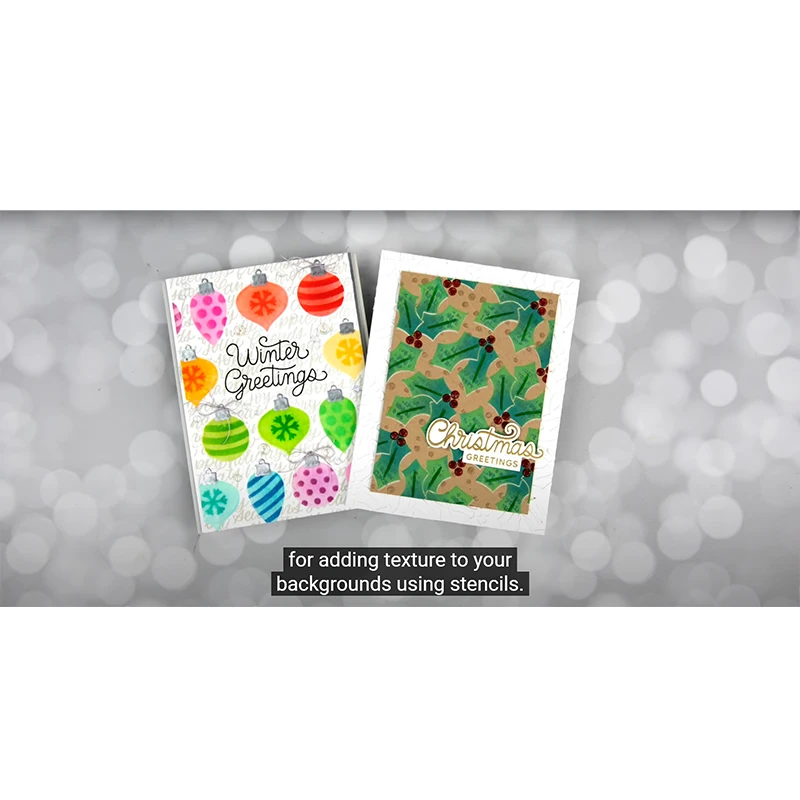 

Новинка 2021, рождественские прозрачные штампы и металлические штампы Holly, трафарет для творчества, создания слов, фестивалей, поздравительны...