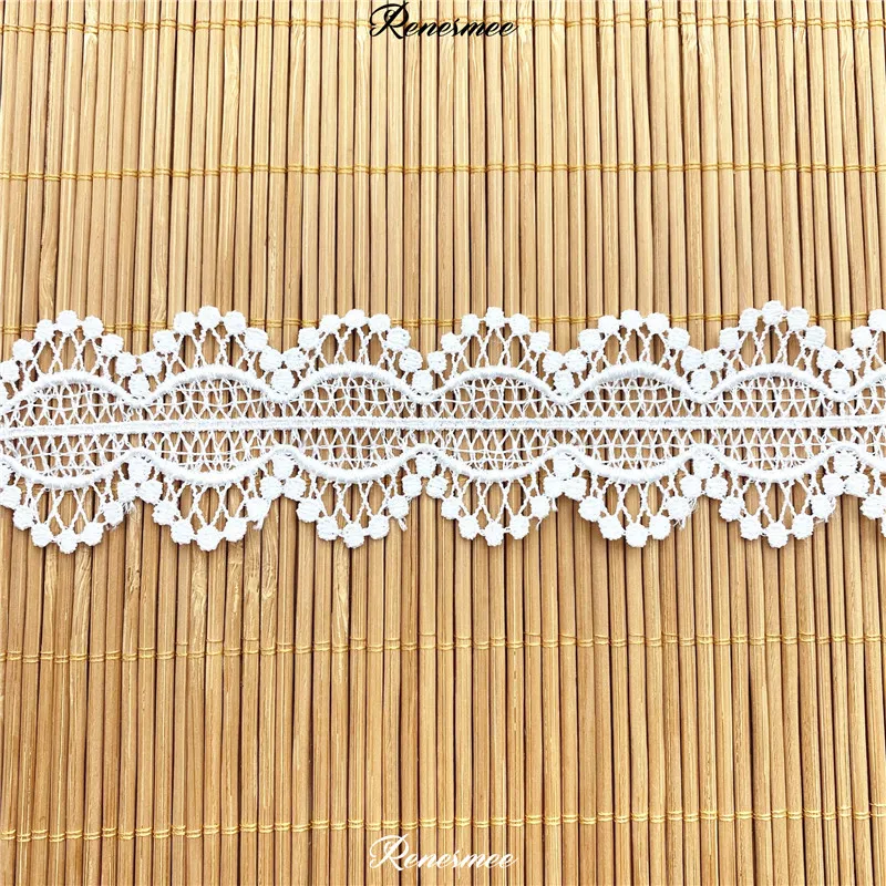 15 ярдов новое черное и белое пятно полиэстер кружевное платье аксессуары