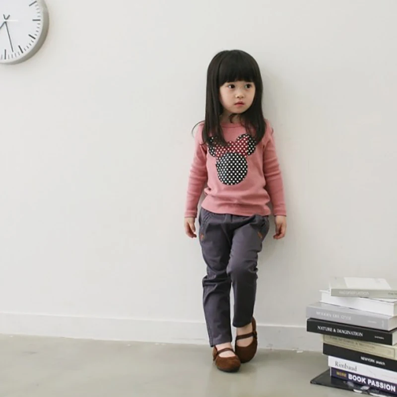 Футболка для девочек Новинка осени 2019 детская одежда детский хлопковый джемпер с