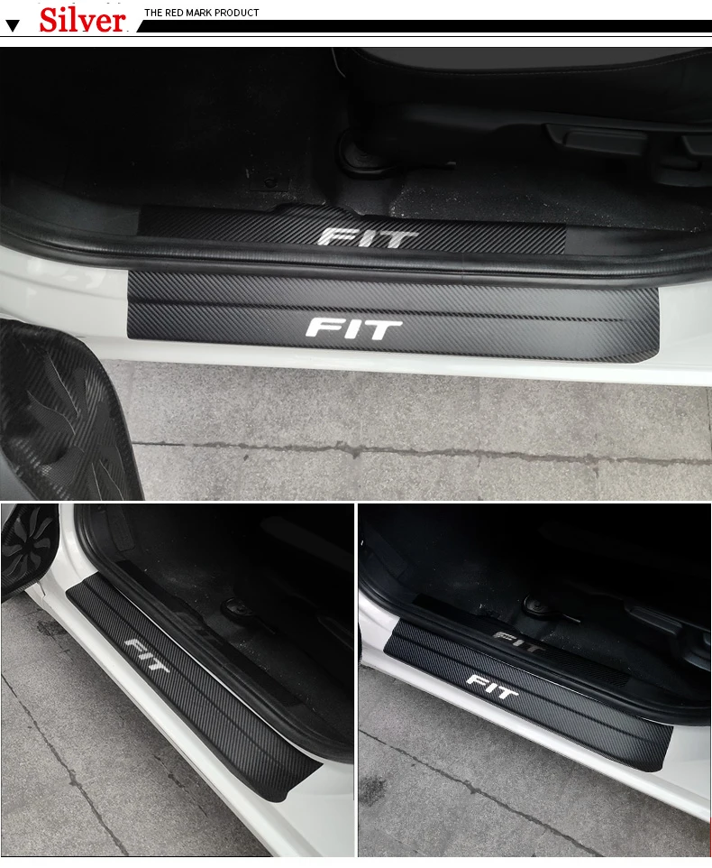 3d-наклейка из углеродного волокна с защитой от царапин защита порога двери для