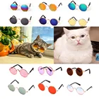 Милые кошачьи очки для домашних животных собачьи очки товары для домашних животных кошек Игрушка Собака солнцезащитные очки фото реквизит аксессуары в виде животных Круглые очки