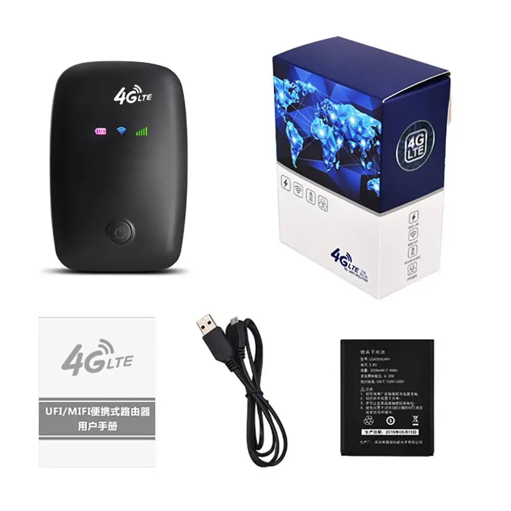 

4G Wifi Car Wireless Router Portable Multi-user Connection Signal Booster Mobile Hotspot With 3 LED Lights Sim Card Slot