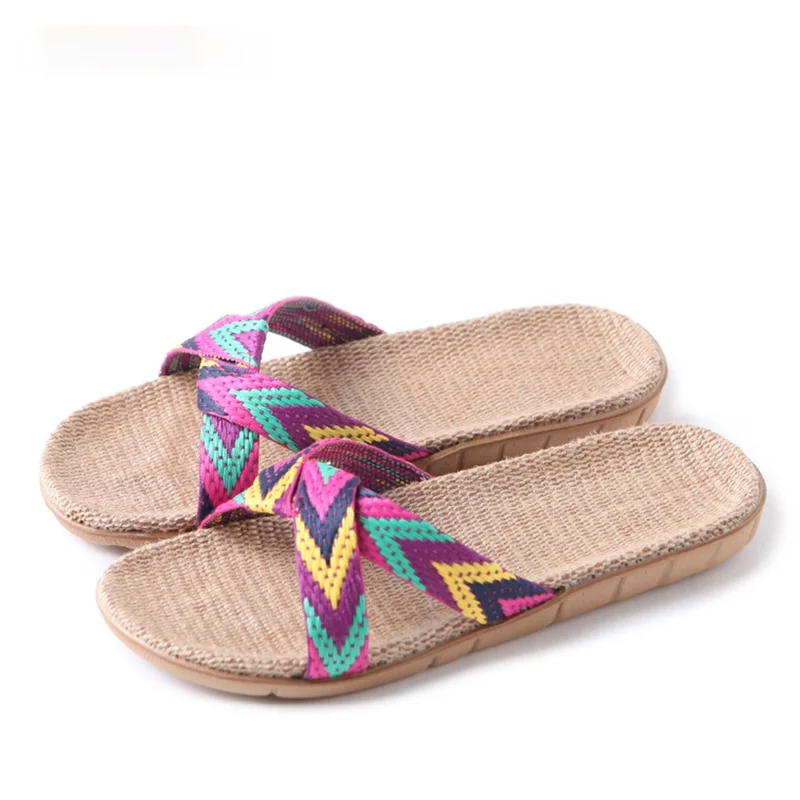 

Summer flax slippers, there are 13 colors to choose from,female models,sizes from 35-45,suitable for home or beach use, non-slip