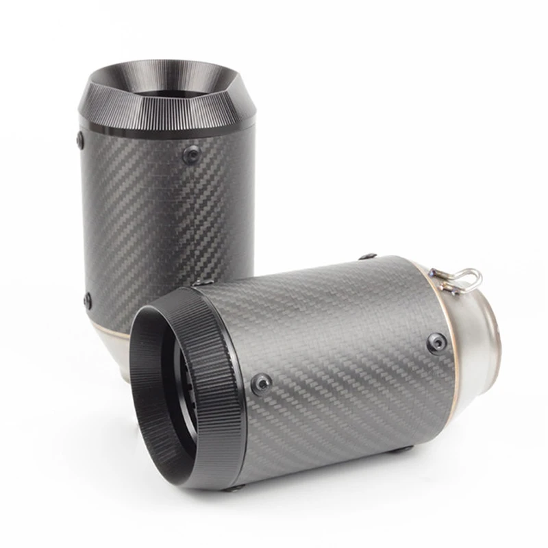 Универсальная 51 мм 61 выхлопная труба мотоцикла из углеродного волокна Система