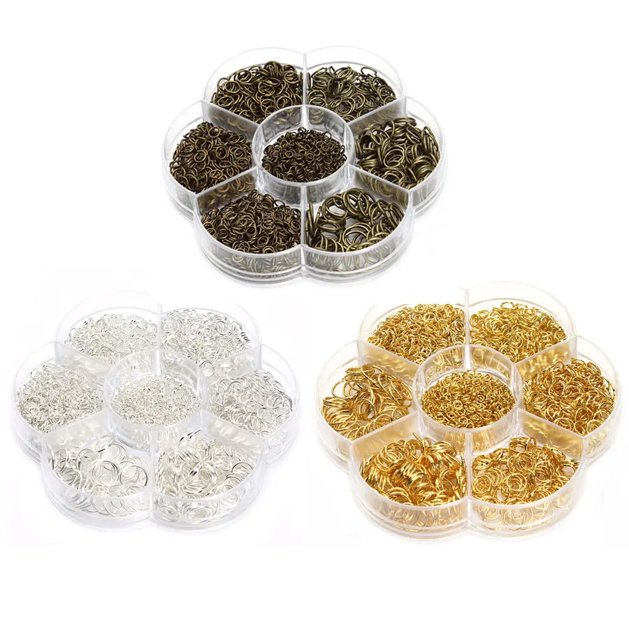 

1450Pcs/Set 3/4/5/6/7/8/10mm PVD Plating Metal Alloy Jump Rings For DIY Making Necklace Bracelets Earrings Jewelry Findings