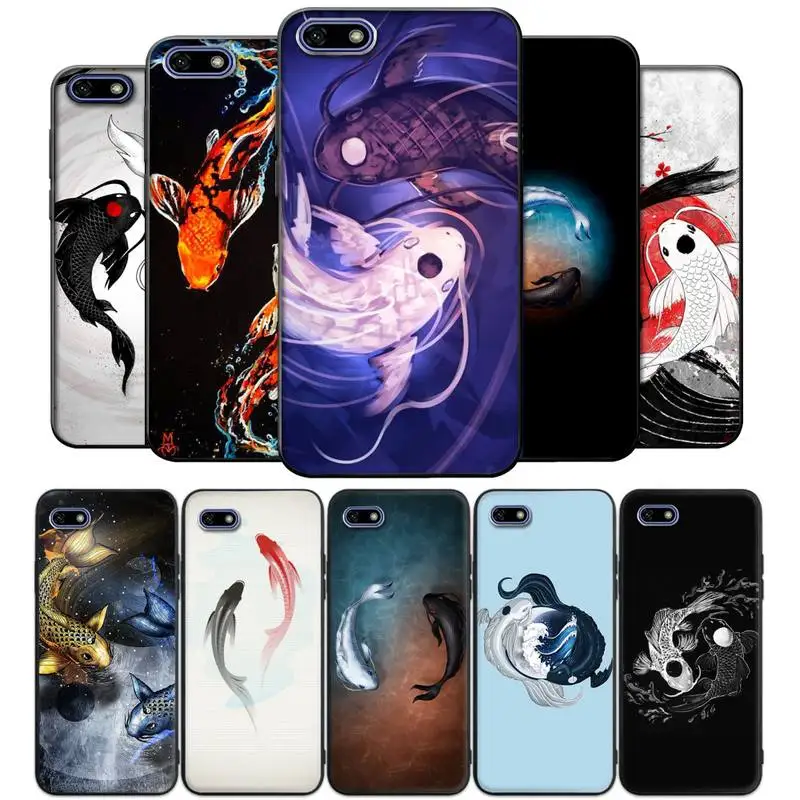 

Ying Yang Koi Fish Phone Case For Iphone SE 2020 6 6s 7 8 plus X Xr XS 11 12 13 Mini Pro Max Fundas Cover