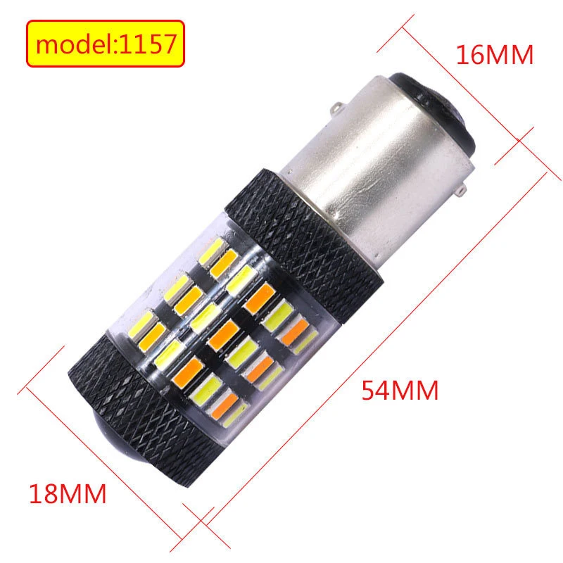2 шт. автомобиля 1157 BAY15D T25 3157 7443 T20 Led 3014 60 SMD авто светодиодные лампы указатели