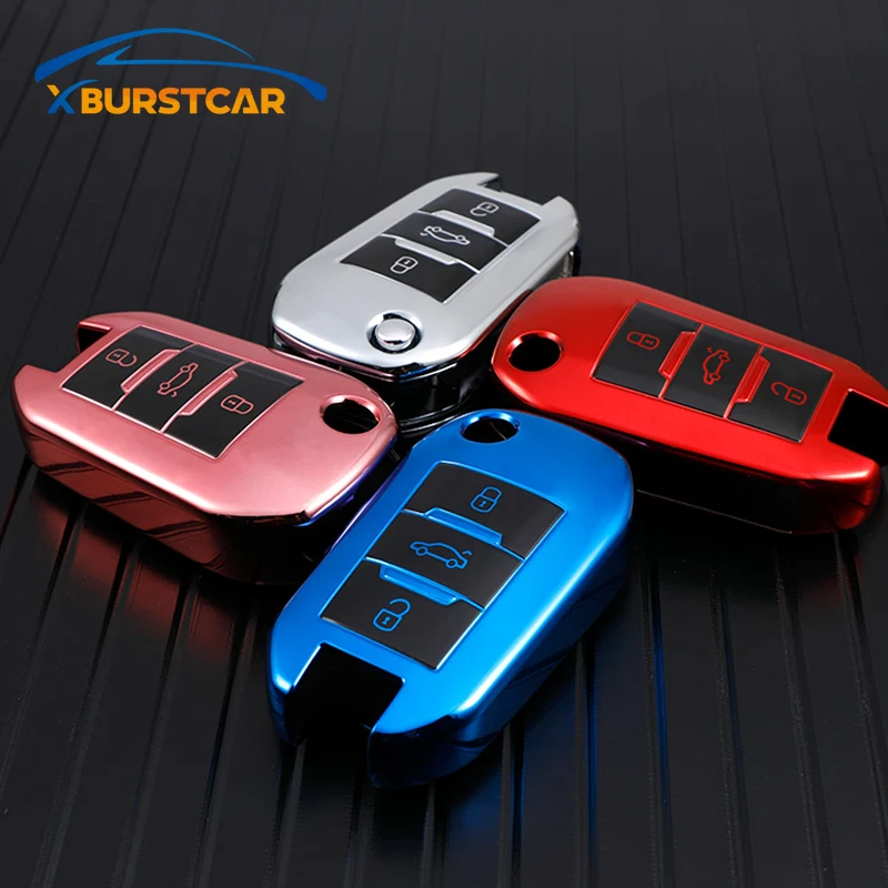 Чехол для ключей автомобиля Citroen C4 C4L CACTUS C3 C6 C8 Peugeot 2008 3008 4008 307 208 308 408 508 - купить по