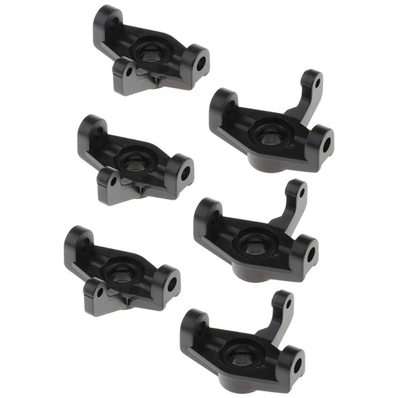 

2 Set RC Car Part: 1 Set(Left + Right)Front Wheel Hub Bracket & 1 Set Main Central Axle Drive Shaft Differential Gear