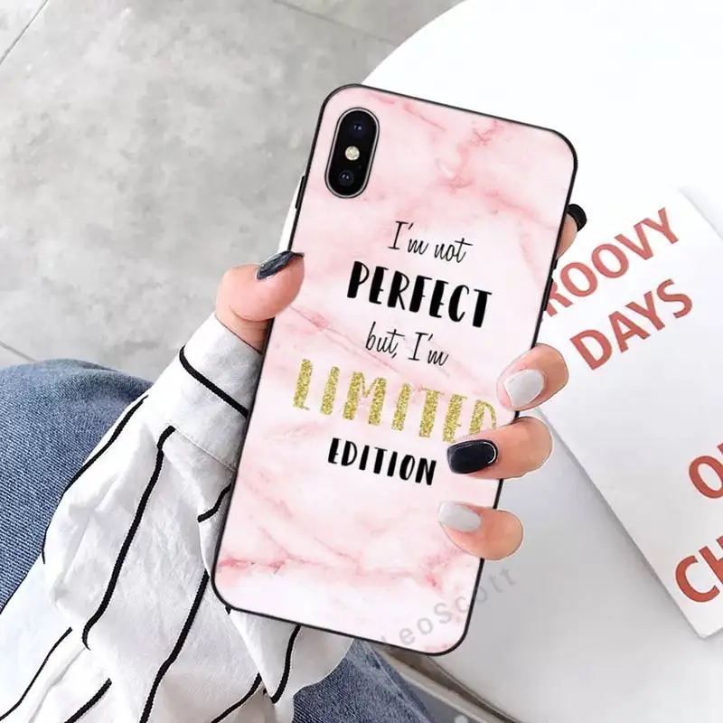

Pink marble text Phone Case for iPhone 11 12 mini pro XS MAX 8 7 6 6S Plus X 5S SE 2020 XR