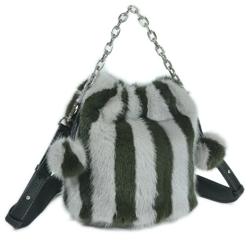 Сумка через плечо женская из натурального меха норки 2021 | Багаж и сумки