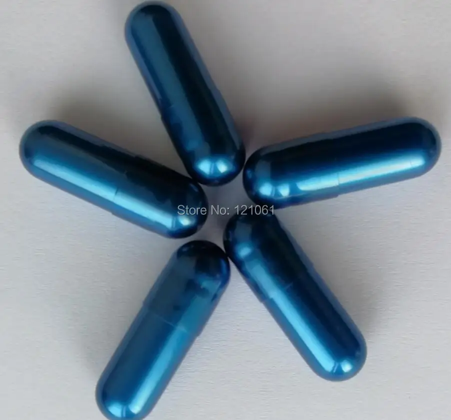 Пустые жемчужные капсулы 00 #1000 шт! Жемчужные желатиновые пустые небесно-голубого