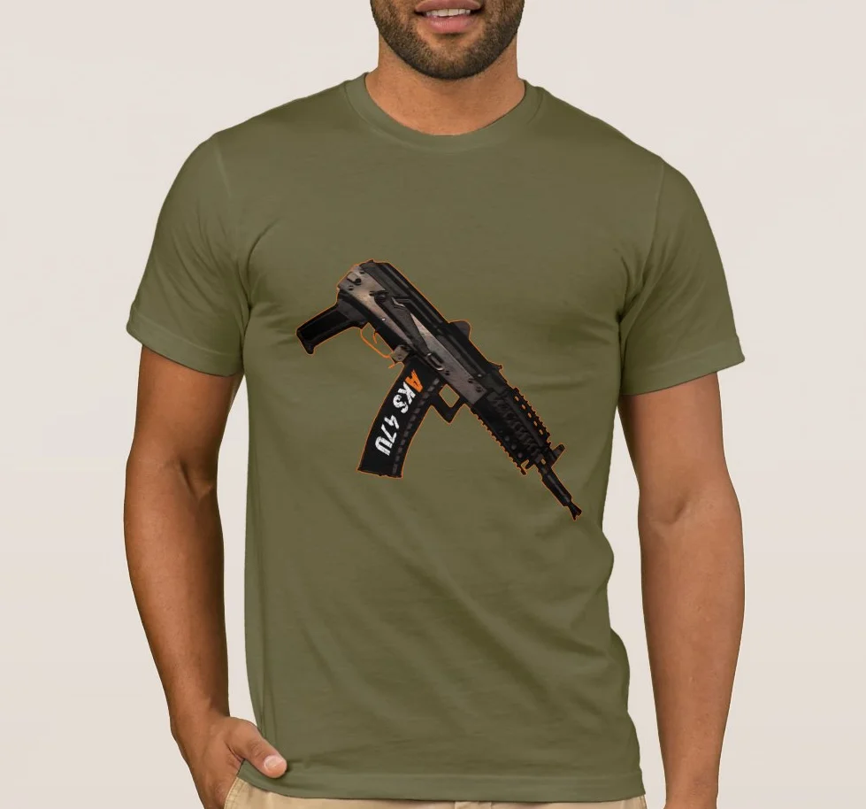 

AK-47U Krinkov T-Shirt Cotton O-Neck Short Sleeve Men's T Shirt New Size S-3XL