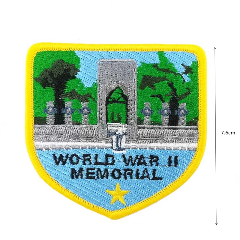 Саржевая тканевая подложка Логотип фирменная вышивка нашивка мемориал Второй