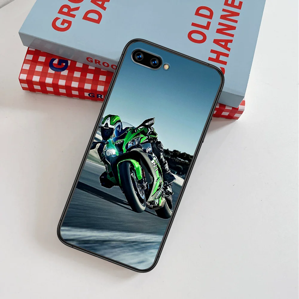 

Kawasaki Ninja Motorcycle Phone Case For Huawei Honor 6A 7A 7C 8 8A 8X 9 9X 10 10i 20 Lite Pro Play black Shell 3D Bumper Soft