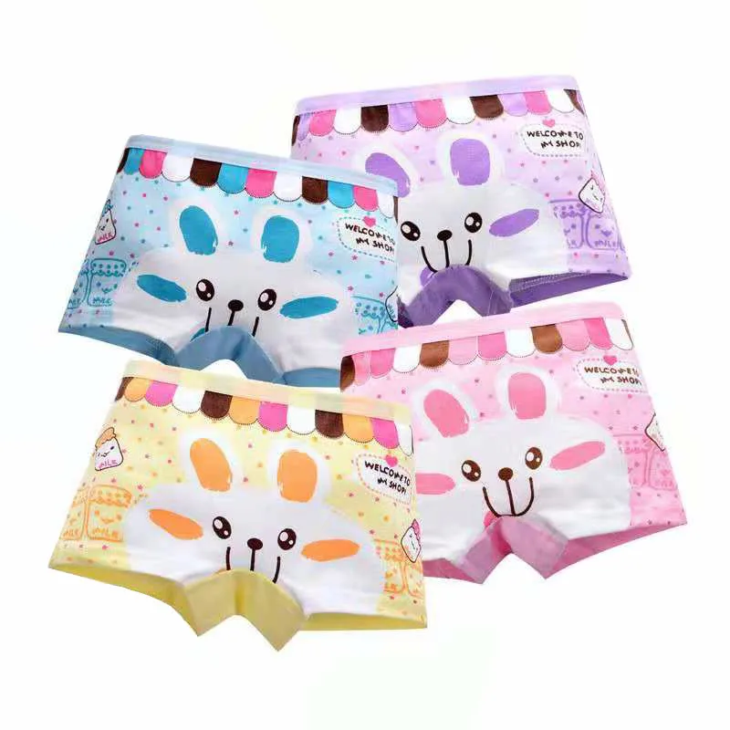 4 шт./лот Трусы для мальчиков Детские трусы боксеры Нижнее белье девочек трусики