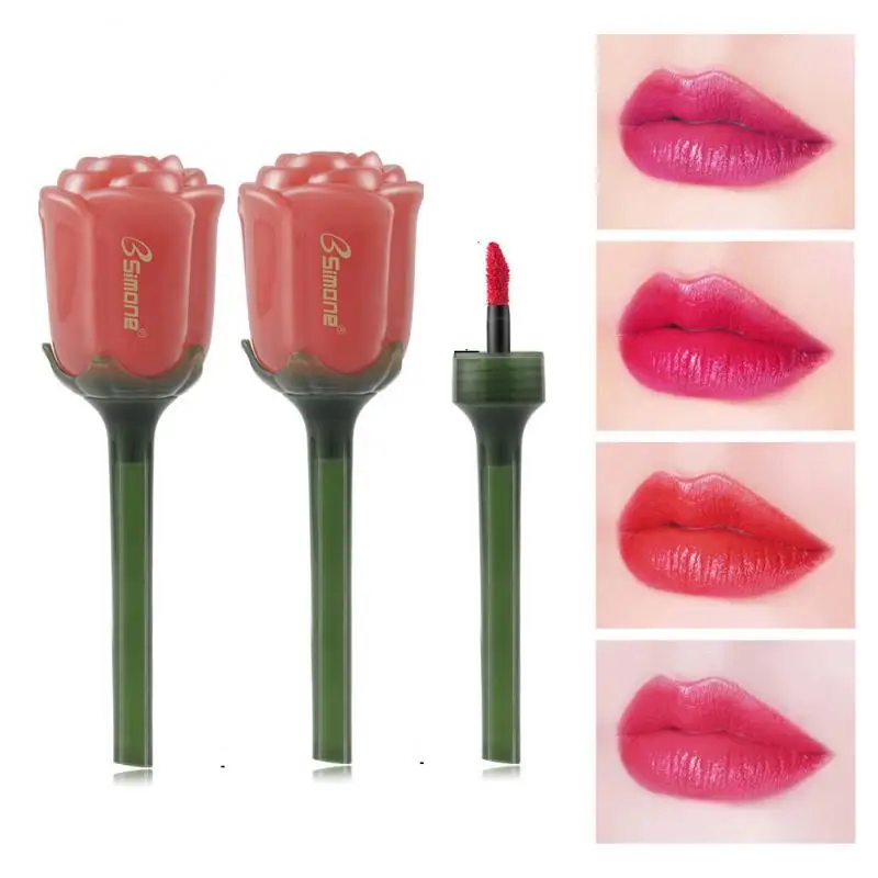 

Rose Lip Gloss Matte Intense Color Lip Colour Creamy Lip Color Tint Lasting Lips Makeup Maquiagem Cosmetics TSLM1