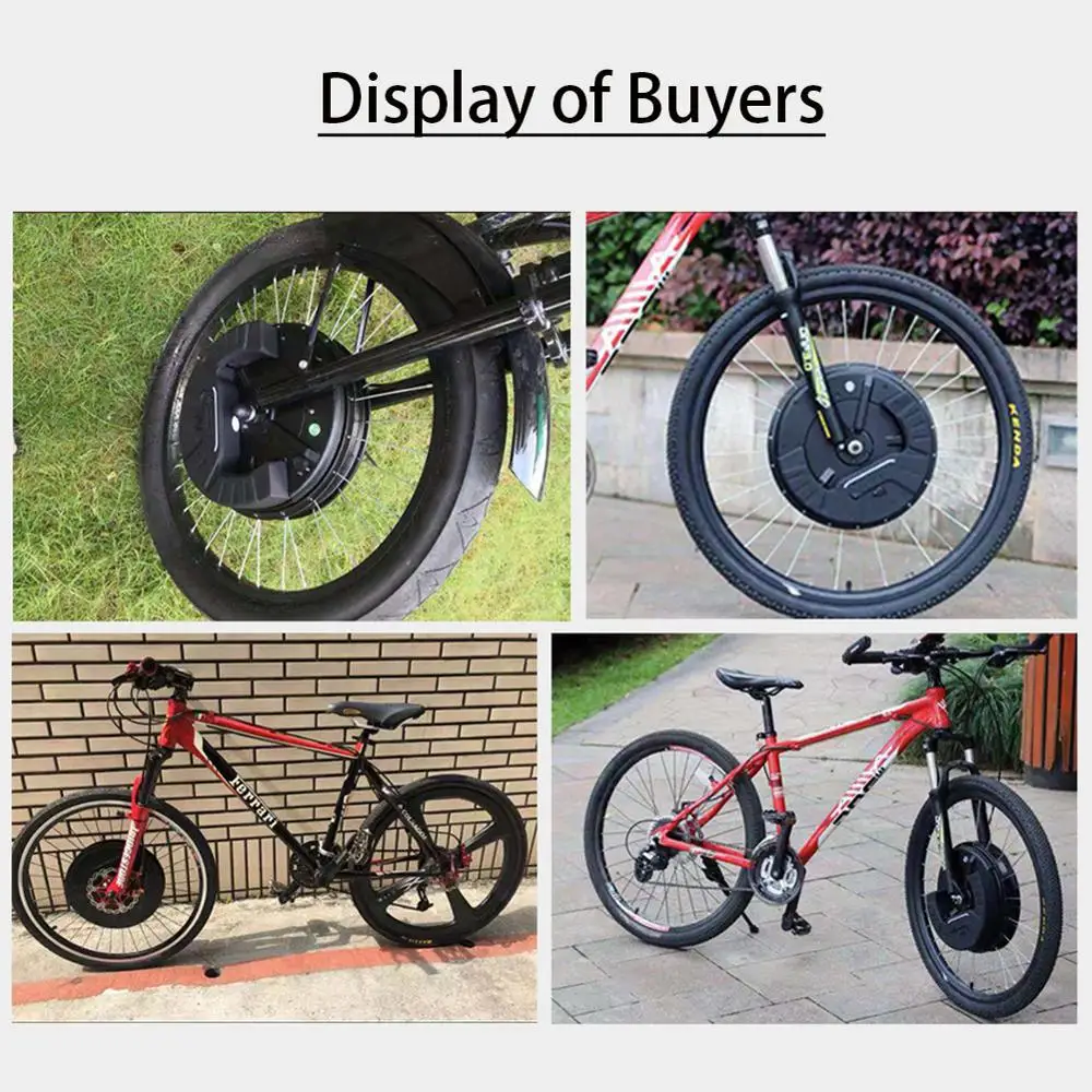 

Front 20 26 700c Electric Bike Conversion Kit With 7.2A Battery Display Connection Version 36v 350w Brushless Motor